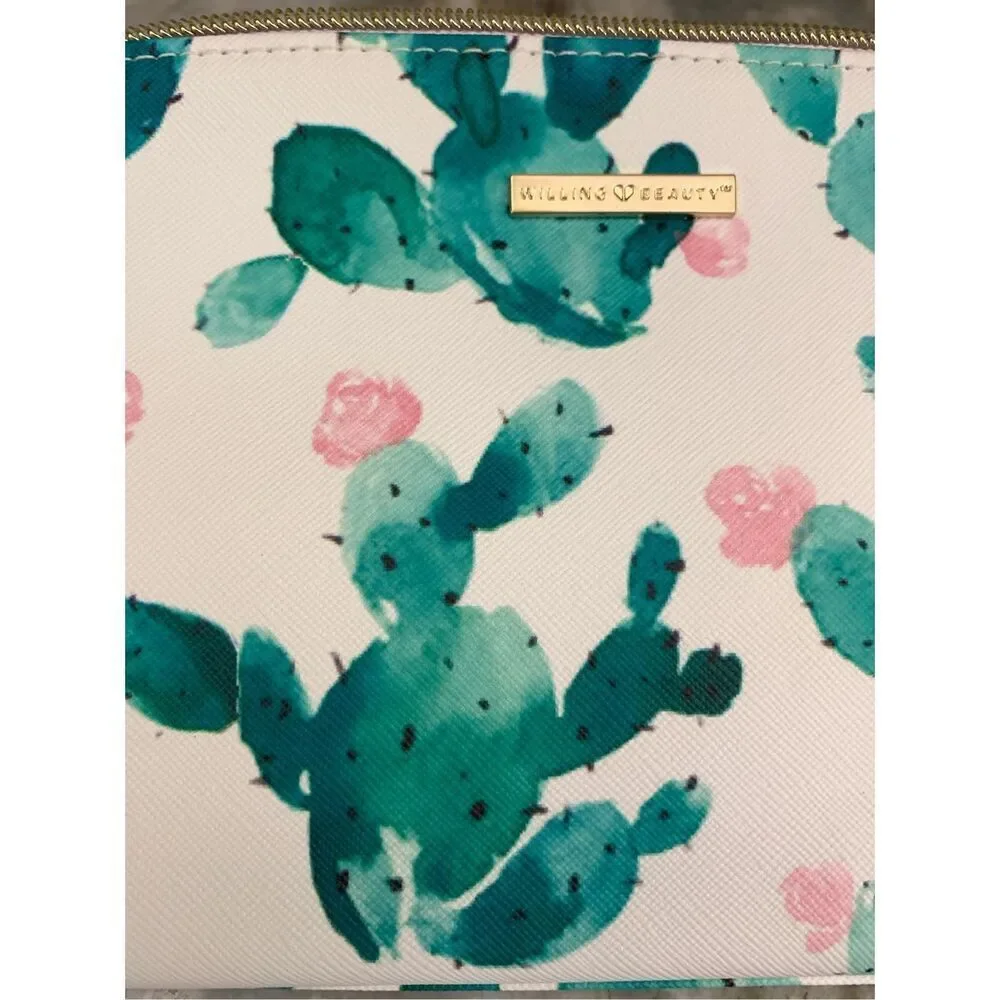 Makeup Bag with Cactus Design